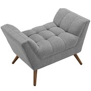 Gray fabric slope arms design ottoman by Modway additional picture 2