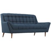 Azure blue fabric slope arms design loveseat by Modway additional picture 2