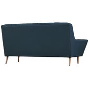 Azure blue fabric slope arms design loveseat by Modway additional picture 4