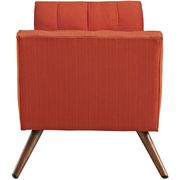 Medium sized bench in modern red fabric by Modway additional picture 4