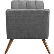 Medium sized bench in modern gray fabric by Modway additional picture 4