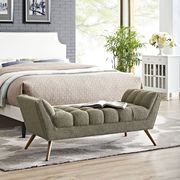 Medium sized bench in modern oatmeal fabric by Modway additional picture 2