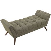 Medium sized bench in modern oatmeal fabric by Modway additional picture 3