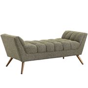Medium sized bench in modern oatmeal fabric by Modway additional picture 5