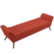 Atomic red modern fabric bench by Modway additional picture 3