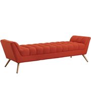 Atomic red modern fabric bench by Modway additional picture 4