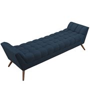 Azure blue modern fabric bench by Modway additional picture 3
