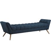 Azure blue modern fabric bench by Modway additional picture 4