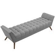 Gray modern fabric bench by Modway additional picture 2