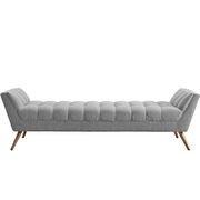 Gray modern fabric bench by Modway additional picture 4