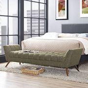 Oatmeal modern fabric bench by Modway additional picture 2