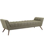 Oatmeal modern fabric bench by Modway additional picture 4