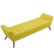 Sunny yellow modern fabric bench by Modway additional picture 3