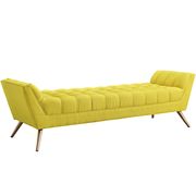 Sunny yellow modern fabric bench by Modway additional picture 4