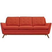 Atomic red fabric mid-century style modern sofa by Modway additional picture 5