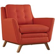 Atomic red fabric mid-century style modern chair by Modway additional picture 2