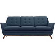 Azure fabric mid-century style modern sofa additional photo 4 of 3