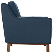 Azure fabric mid-century style modern chair additional photo 3 of 4