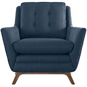 Azure fabric mid-century style modern chair additional photo 5 of 4