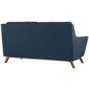 Azure fabric mid-century style modern loveseat additional photo 2 of 4