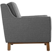 Dark gray fabric mid-century style modern loveseat additional photo 5 of 4