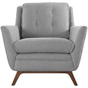 Gray fabric mid-century style modern chair additional photo 5 of 4