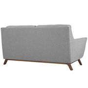 Gray fabric mid-century style modern loveseat additional photo 3 of 4