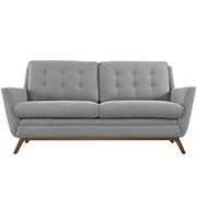 Gray fabric mid-century style modern loveseat by Modway additional picture 4