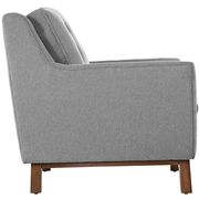Gray fabric mid-century style modern loveseat additional photo 5 of 4