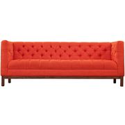 Fabric sofa with deep tufted buttons in red by Modway additional picture 3
