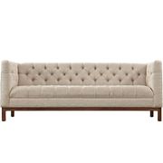 Fabric sofa with deep tufted buttons in beige by Modway additional picture 4