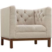 Fabric chair with deep tufted buttons in beige by Modway additional picture 3