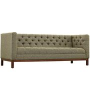 Fabric sofa with deep tufted buttons in oatmeal by Modway additional picture 3