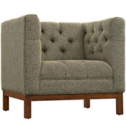 Fabric chair with deep tufted buttons in oatmeal by Modway additional picture 2
