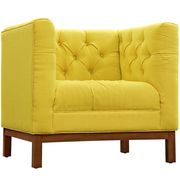 Fabric chair with deep tufted buttons in yellow by Modway additional picture 3