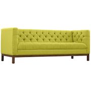 Fabric sofa with deep tufted buttons in wheatgrass by Modway additional picture 3