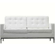 Tufted back design contemporary leather loveseat by Modway additional picture 2