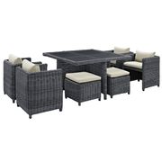 9 piece outdoor / patio rattan dining set by Modway additional picture 4