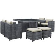 9 piece outdoor / patio rattan dining set by Modway additional picture 6