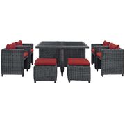 9 piece outdoor / patio rattan dining set by Modway additional picture 3