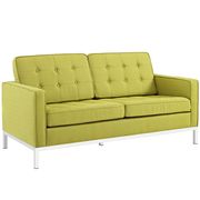 Wheatgrass quality fabric retro style loveseat by Modway additional picture 2