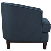 Tufted back mid-century style azure fabric chair additional photo 4 of 4