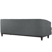 Tufted back mid-century style gray fabric sofa additional photo 2 of 3