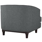 Tufted back mid-century style gray fabric chair additional photo 2 of 4