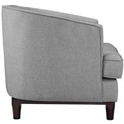 Tufted back mid-century style light gray fabric chair by Modway additional picture 4
