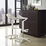 Fully height white adjustable bar stool by Modway additional picture 4