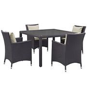 5pcs square outside/patio table + chairs set by Modway additional picture 4