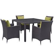 5pcs square outside/patio table + chairs set by Modway additional picture 5