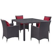 5pcs square outside/patio table + chairs set additional photo 4 of 6