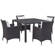 5pcs square outside/patio table + chairs set by Modway additional picture 4